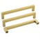 Goldenwarm Gold Cabinet Pulls Square Kitchen Hardware Handles Brushed Brass Pulls for Cabinets Closet Square Cupboard Bathroom Desk Door Knobs 614in160mm Hole Centers 15Pack