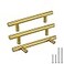 Goldenwarm 25 Pack 334in Brushed Gold Cabinet Pulls Gold Kitchen Cabinet Handles Brushed Brass Drawer Pulls for Bedroom Bathroom Closet Door