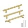 Goldenwarm 20 Pack 5 Inch Gold Cabinet Handles Brushed Gold Cabinet Pulls Kitchen Drawer Handles Brass Dresser Hardware for Bathroom Cupboard