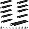 Tidorlou 10PCS Mount Finger Edge Pull Handles Black Aluminum Hidden Concealed Tab Pulls for Home Kitchen Door Drawer Cabinet Knobs Wardrobe 200mm79