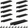 Tidorlou 10PCS Mount Finger Edge Pull Handles Black Aluminum Hidden Concealed Tab Pulls for Home Kitchen Door Drawer Cabinet Knobs Wardrobe 200mm79