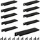 Tidorlou 10PCS Mount Finger Edge Pull Handles Black Aluminum Hidden Concealed Tab Pulls for Home Kitchen Door Drawer Cabinet Knobs Wardrobe 200mm79