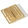 Mou 6Pcs of Gold Brushed Drawer Handles Pulls Closet TV Cabinet Stylish Golden Copper Handles Modern Chinese Auspicious Patterns DoubleHole 32mm Handle