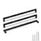 Goldenwarm 5 Pack Black Square Bar Cabinet Pull Drawer Handle Stainless Steel Modern Hardware for Kitchen and Bathroom Cabinets CupboardCenter to Center 1235in320mm Cabinet Door Pulls