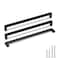Goldenwarm 5 Pack Black Square Bar Cabinet Pull Drawer Handle Stainless Steel Modern Hardware for Kitchen and Bathroom Cabinets CupboardCenter to Center 1235in320mm Cabinet Door Pulls