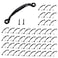 HOME MASTER HARDWARE 478 inch Cabinet Pull Handle 50 Pack Door Pulls for Wooden Kitchen Furniture Closet Drawer Barn Door Hardware Gate Handles Black Finish with Screws