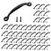 HOME MASTER HARDWARE 478 inch Cabinet Pull Handle 50 Pack Door Pulls for Wooden Kitchen Furniture Closet Drawer Barn Door Hardware Gate Handles Black Finish with Screws