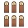 VIDELLY 6 Pieces Leather Pulls for Drawer Handmade Leather Drawer Pulls Cabinet Dresser Door Handle Knobs with Screw Light Brown