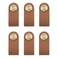 VIDELLY 6 Pieces Leather Pulls for Drawer Handmade Leather Drawer Pulls Cabinet Dresser Door Handle Knobs with Screw Light Brown