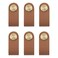 VIDELLY 6 Pieces Leather Pulls for Drawer Handmade Leather Drawer Pulls Cabinet Dresser Door Handle Knobs with Screw Light Brown