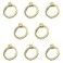 RZDEAL 8Pcs 20 x 178 Solid Brasss Pulls for Dresser Drawer Ring Pulls Furniture Hardware Brushed Gold Wardrobe Door Handles
