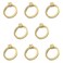 RZDEAL 8Pcs 20 x 178 Solid Brasss Pulls for Dresser Drawer Ring Pulls Furniture Hardware Brushed Gold Wardrobe Door Handles