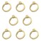 RZDEAL 8Pcs 20 x 178 Solid Brasss Pulls for Dresser Drawer Ring Pulls Furniture Hardware Brushed Gold Wardrobe Door Handles