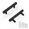 Probrico Cabinet HandlesPack of 5 Black 212inch 64mm Hole Centers Square T Bar Kitchen Cabinet Handles Drawer Pulls for Kitchen Furniture Hardware
