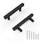 Probrico Cabinet HandlesPack of 5 Black 212inch 64mm Hole Centers Square T Bar Kitchen Cabinet Handles Drawer Pulls for Kitchen Furniture Hardware