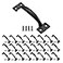 HOME MASTER HARDWARE 25 Pack 534 inch Gate Pull Handle Fence Door Handle Cabinet Pulls with Screws for Outdoor Kitchen Cabinets Closet Interior Drawer Black