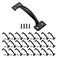 HOME MASTER HARDWARE 25 Pack 534 inch Gate Pull Handle Fence Door Handle Cabinet Pulls with Screws for Outdoor Kitchen Cabinets Closet Interior Drawer Black