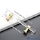 Goldenwarm 5 Pack 334 Inch Matte Gold Cabinet Pull Clear Acrylic Furniture Hardware Glass Cabinet Hardware for Kitchen Cupboard Bathroom