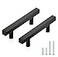 JOY DECOR 30 Pack 3 Inch Matte Black Square Cabinet Handles Stainless Steel Cabinet Hardware Pulls for Kitchen and Drawers with 5 Inch Overall Length