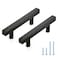 JOY DECOR 30 Pack 3 Inch Matte Black Square Cabinet Handles Stainless Steel Cabinet Hardware Pulls for Kitchen and Drawers with 5 Inch Overall Length
