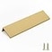goldenwarm 10 Pack Gold Finger Edge Pulls Drawer Finger Pulls Champagne Gold Kitchen Hardware Handles Bedroom Dresser Drawers614 in Hole Center