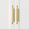 Goldenwarm 10 Pack Gold Cabinet Handles 334 Inch96mm Brushed Brass Finger Pulls Long Cabinet Pulls Modern Kitchen Bathroom Hardware