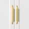Goldenwarm 10 Pack Gold Cabinet Handles 334 Inch96mm Brushed Brass Finger Pulls Long Cabinet Pulls Modern Kitchen Bathroom Hardware
