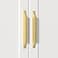 Goldenwarm 15 Pack Gold Cabinet Handles 334 Inch96mm Brushed Brass Finger Pulls Long Cabinet Pulls Modern Kitchen Bathroom Hardware