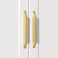 Goldenwarm 15 Pack Gold Cabinet Handles 334 Inch96mm Brushed Brass Finger Pulls Long Cabinet Pulls Modern Kitchen Bathroom Hardware