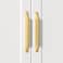 Goldenwarm 15 Pack Gold Cabinet Handles 334 Inch96mm Brushed Brass Finger Pulls Long Cabinet Pulls Modern Kitchen Bathroom Hardware