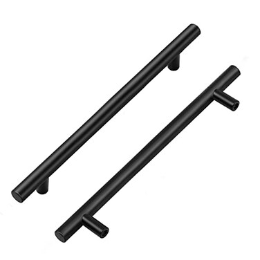 Home Expert 5 Pack 712 Inch Black Cabinet Handles Matte Black Cabinet Pulls Black Dresser Drawer Pulls Stainless Steel Kitchen Cabinet Handles Matte Black 10 Inch Overall Length