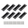 Ravinte 8 Pack Black Sliding Closet Door Handles Black Flush Pulls 472in Length Recessed Finger Pulls for Sliding Barn Door Sqaure Cabinet Pulls Stainless Steel