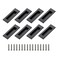 Ravinte 8 Pack Black Sliding Closet Door Handles Black Flush Pulls 472in Length Recessed Finger Pulls for Sliding Barn Door Sqaure Cabinet Pulls Stainless Steel