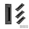 Ravinte 4 Pack Black Sliding Closet Door Handles Black Flush Pulls 59in Length Recessed Finger Pulls for Sliding Barn Door Sqaure Cabinet Pulls Stainless Steel