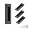Ravinte 4 Pack Black Sliding Closet Door Handles Black Flush Pulls 59in Length Recessed Finger Pulls for Sliding Barn Door Sqaure Cabinet Pulls Stainless Steel