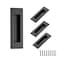 Ravinte 4 Pack Black Sliding Closet Door Handles Black Flush Pulls 59in Length Recessed Finger Pulls for Sliding Barn Door Sqaure Cabinet Pulls Stainless Steel