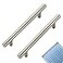Ravinte 40 Pack 738 Cabinet Pulls Brushed Nickel Stainless Steel Kitchen Drawer Pulls Cabinet Handles 738Length 5 Hole Center with Mounting Template