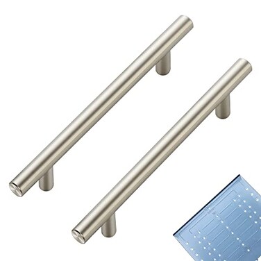 Ravinte 40 Pack 738 Cabinet Pulls Brushed Nickel Stainless Steel Kitchen Drawer Pulls Cabinet Handles 738Length 5 Hole Center with Mounting Template