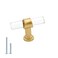 Goldenwarm 10 Pack Crystal Drawer Knobs Gold Cabinet Knobs Single Hole T Bar Lucite Acrylic Kitchen Hardware for Kitchen Cupboard Bathroom