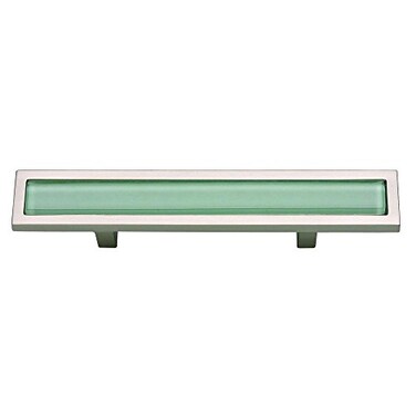 Atlas Homewares 231GRBRN Spa Green 3 inch 76mm Pull Brushed Nickel