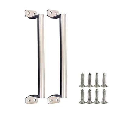 Tokatuker 2pcs Stainless Steel Gate Handle Big 22cm8710 Barn Door Pull Hardware for Kitchen Outdoor Fence Pantry Big