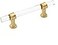 Goldenwarm 5 Pack 10 Inch Matte Gold Cabinet Pull Clear Acrylic Furniture Hardware Glass Cabinet Hardware for Kitchen Cupboard Bathroom
