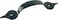 Harris Hardware 95HBE1 Arched Cabinet Door Pull Hammerd Finish 25Pack