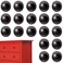 Jetec 20 Pieces Adhesive Cabinet Knobs Mini Instant Handle Stick Auxiliary Cabinet Organizer Pull SelfStick Handle Helper for Windows Wardrobes Cabinets DrawersBlack