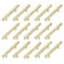 Kitmose 15 Pack Brushed Gold Cabinet Pulls Stainless Steel T Bar Pull Handles Modern Euro Tube Kitchen Cupboard Knobs Hardware for Closet Drawer Door Wardrobe Overall Length 5 Hole Center 3