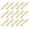 Kitmose 15 Pack Brushed Gold Cabinet Pulls Stainless Steel T Bar Pull Handles Modern Euro Tube Kitchen Cupboard Knobs Hardware for Closet Drawer Door Wardrobe Overall Length 5 Hole Center 3