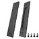 suiwotin 2pcs 7 Inch Flush Pull Recessed Barn Door Handle Rectangular Cabinet Handles Sliding Closet Finger Pull for Pocket Door Matte Black