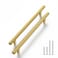 Haliwu 10 Pack Cabinet Handles Brass Gold Cabinet Pulls 5 Inch Hole Center Drawer Pulls Modern Bar Dresser Handles for Bathroom Kitchen Bedroom
