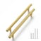 Haliwu 10 Pack Cabinet Handles Brass Gold Cabinet Pulls 5 Inch Hole Center Drawer Pulls Modern Bar Dresser Handles for Bathroom Kitchen Bedroom