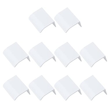 Pastlla Finger Edge Pull Arc Modern Finger Edge Pulls Tab Pull Furniture Aluminum Handles Hidden Concealed Tab Pulls for Home Kitchen Living Room Door Drawer Cabinet White 126 CC 10Pcs